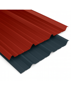 Tôle Bac Acier Couleur Gris Et Rouge